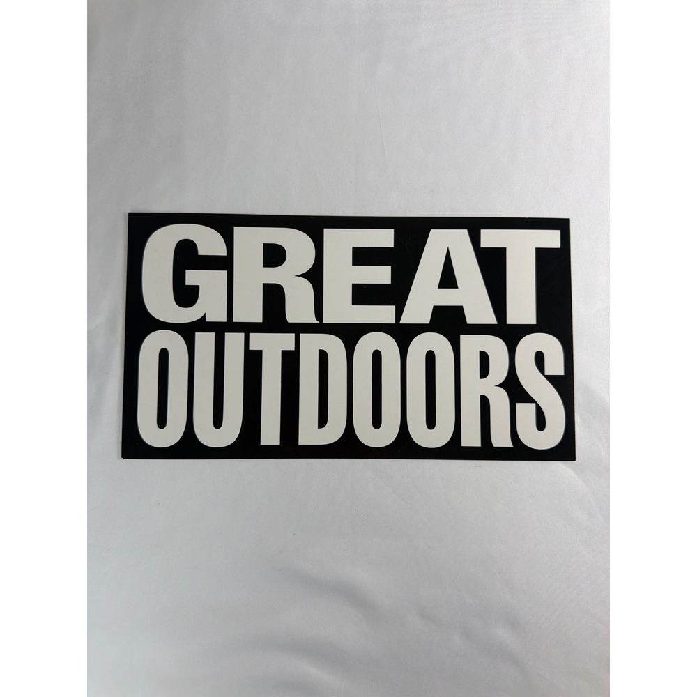 Minimalist Great Outdoors Bumper Sticker Unisex OS Black Excellent